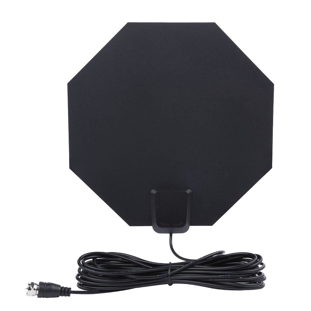 ViewTV Flat HD Digital Indoor Amplified TV Antenna w/ 16ft Cable 25 Miles Range