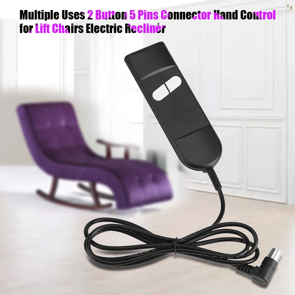 Black Electric Recliner Switch Remote Control 2Button Power Lift Chair Hand Wand
