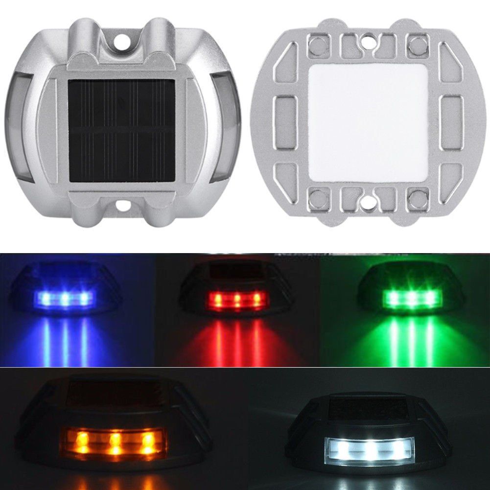 Outdoor Solar Power Waterproof 6 LED Lamp Outdoor Road Driveway Pathway Light