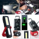 3W COB LED Work Light Lamp USB Rechargeable Magnetic Flashlight Torch with Hook