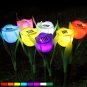 Outdoor Solar Powered Tulip Flower LED Light Yard Garden Path Landscape Lamp New