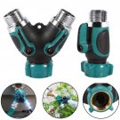 HOT!!!3/4" Garden Hose Connector 1/2Way Shut-off Valve Water Pipe Faucet Adapter