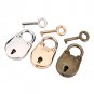 3Pcs Vintage Style Mini Padlocks Key Lock W/Key for Notebook Diary Jewelry coi