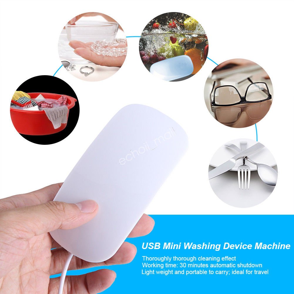 Electric USB Ultrasonic Washing Machine Automatic Washer Laundry Cleaning Device