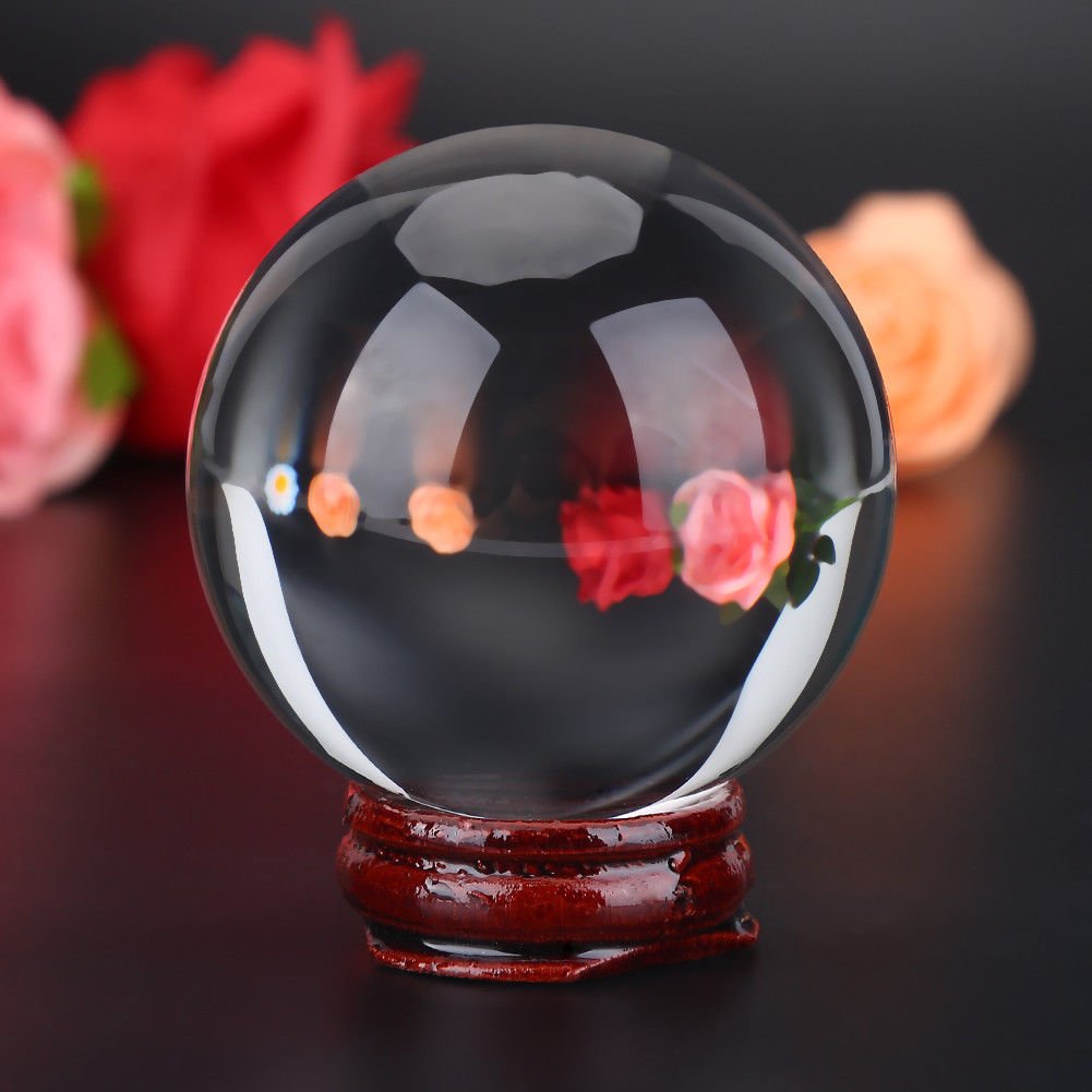 Asian Rare Quartz Natural Magic Crystal Ball Healing Sphere 60mm with Stand coi