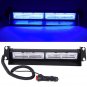 12LED COB Car Strobe Emergency Warning Light Deck Dash Grill Lamp Blue Light 12V