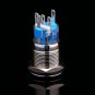 New 12V 19mm Metal Switch Push Power Button Angel Eye Blue LED Light Latching