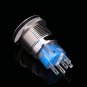 New 12V 19mm Metal Switch Push Power Button Angel Eye Blue LED Light Latching