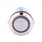 New 12V 19mm Metal Switch Push Power Button Angel Eye Blue LED Light Latching
