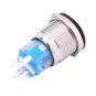 New 12V 19mm Metal Switch Push Power Button Angel Eye Blue LED Light Latching