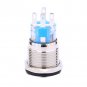 New 12V 19mm Metal Switch Push Power Button Angel Eye Blue LED Light Latching