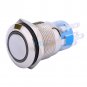 New 12V 19mm Metal Switch Push Power Button Angel Eye Blue LED Light Latching