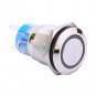 New 12V 19mm Metal Switch Push Power Button Angel Eye Blue LED Light Latching