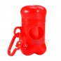 Portable Pet Dog Bone Shape Case Holder + Waste Clean Poop Pick Up Garbage Bags