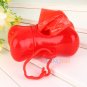 Portable Pet Dog Bone Shape Case Holder + Waste Clean Poop Pick Up Garbage Bags