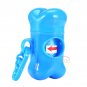 Portable Pet Dog Bone Shape Case Holder + Waste Clean Poop Pick Up Garbage Bags