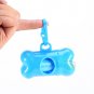 Portable Pet Dog Bone Shape Case Holder + Waste Clean Poop Pick Up Garbage Bags