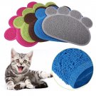 PVC Dog Cat Puppy Paw Shape Placemat Pet Dish Bowl Feeding Food Mat Wipe Clean