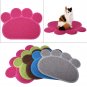 PVC Dog Cat Puppy Paw Shape Placemat Pet Dish Bowl Feeding Food Mat Wipe Clean
