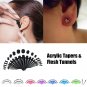 36Pcs Ear Stretching Kit Ear Expanding Gauge Tapers Ear Plugs Acrylic 14G-00G