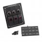 3 Gang 12V 24V Rocker Switch Panel Circuit Breakers Auto Car RV Boat Waterproof