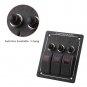 3 Gang 12V 24V Rocker Switch Panel Circuit Breakers Auto Car RV Boat Waterproof