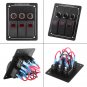 3 Gang 12V 24V Rocker Switch Panel Circuit Breakers Auto Car RV Boat Waterproof
