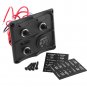 3 Gang 12V 24V LED Waterproof Toggle Switch Panel With Digital Voltmeter