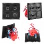 3 Gang 12V 24V LED Waterproof Toggle Switch Panel With Digital Voltmeter