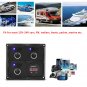 3 Gang 12V 24V LED Waterproof Toggle Switch Panel With Digital Voltmeter