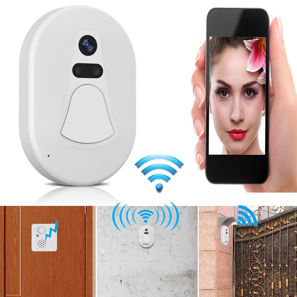 Wireless WiFi Smart Phone DoorBell Visual Camera Door Ring Monitor Home Security