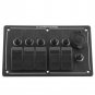 5 Gang 12V 24V Rocker Switch Panel With Cigarette Lighter Socket Car Marine Boat