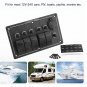 5 Gang 12V 24V Rocker Switch Panel With Cigarette Lighter Socket Car Marine Boat