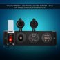 Voltmeter Cigarette Lighter Dual USB Socket Charger Switch Panel Multifunction