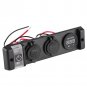 Voltmeter Cigarette Lighter Dual USB Socket Charger Switch Panel Multifunction