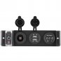Voltmeter Cigarette Lighter Dual USB Socket Charger Switch Panel Multifunction