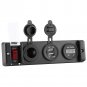 Voltmeter Cigarette Lighter Dual USB Socket Charger Switch Panel Multifunction