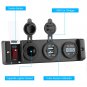 Voltmeter Cigarette Lighter Dual USB Socket Charger Switch Panel Multifunction