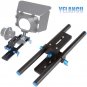 15mm Rail Rod Support System Baseplate Mount For DSLR Follow Focus Rig 5D2 5D3