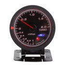 60mm LED Turbo Boost Meter Gauge Kit 0-200Kpa DC 12V For Auto Racing Car Truck