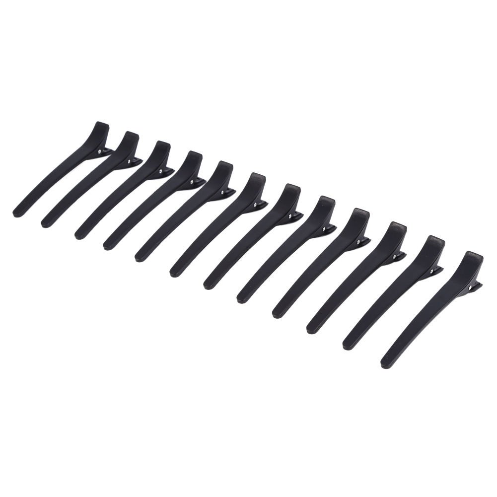 12pcs Non Slip Hair Long Section Clip Cutting Setting Hairdressing Tool