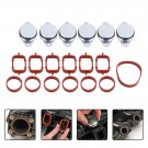 6x 22mm Diesel Swirl Flap Blanks Bungs Intake Gasket Set for BMW 520d 525d 530d