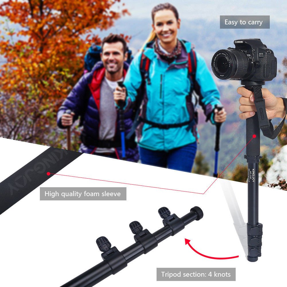 4 Sections Travel Unipod Monopod Holder Support for DSLR Camera Photography