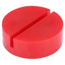 Car Universal Slotted Frame Rail Floor Jack Pads Jacking Rubber Pad Adapter Red