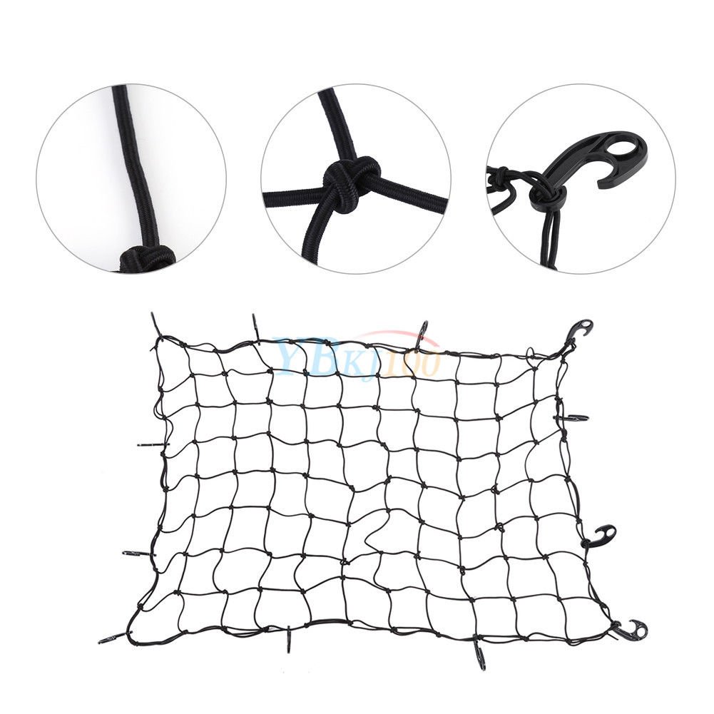 Car Roof Top Rack Mesh Barrier Cover Luggage Carrier Cargo Basket Net With Hooks