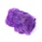 3Pcs Long Plush Fuzzy Purple Car Steering Wheel Cover Wool Warm Handbrake Winter