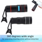 4pcs 12X Zoom Telephoto Camera Phone Clip-on Telescope Phone Lens for Smartphone