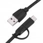 Hybrid Type-C Adapter Micro USB 2.0 Fast Data Sync Charging Cable For Android