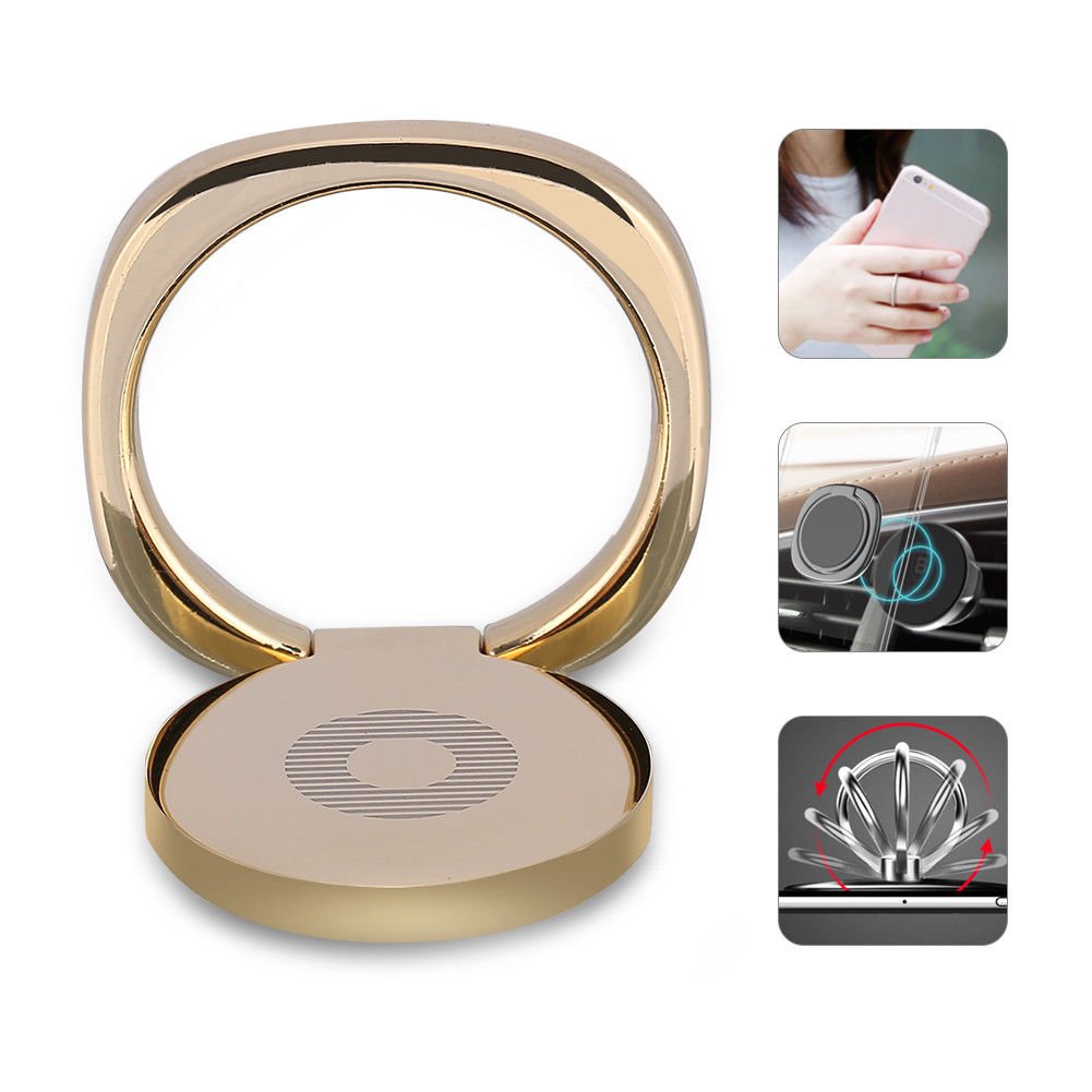 Universal 360&Acirc;&deg; Finger Ring Mount Desktop Metal Phone Holder Stand For Smartphone