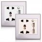Universal Wall Power Charging Socket Adapter with 10A Dual USB Charging Port
